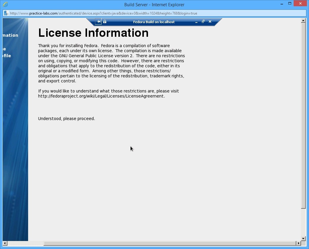 Practice Labs screenshot.
